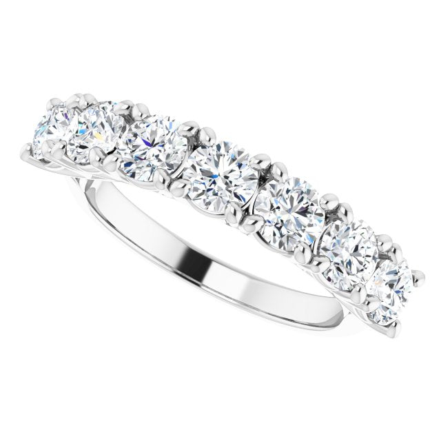 1.75 ct. Round Cut Diamond Wedding Band 7 Stone Ring-VIRABYANI